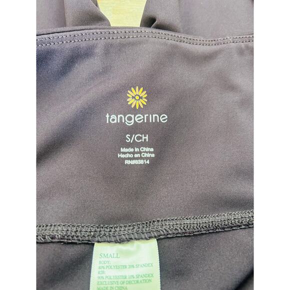 Tangerine Womens Leggings Size Small Plum Activewear Rib Trim Leggings - Picture 3 of 10